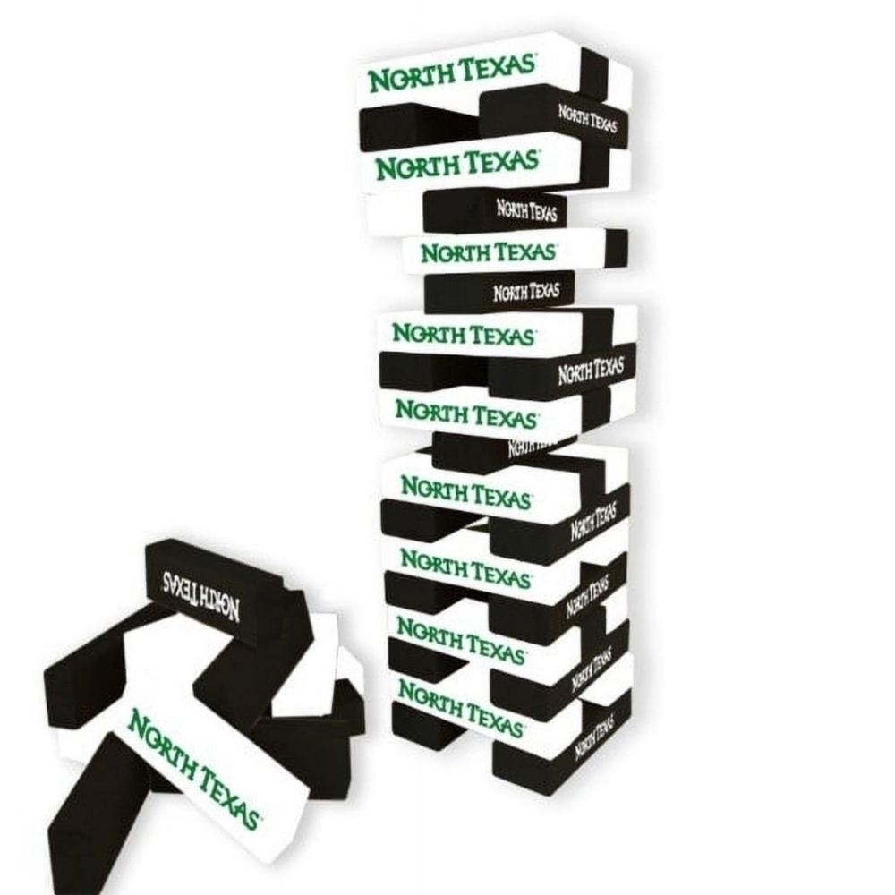 New! North Texas Mean Green NCAA College Small Stackers Block Game